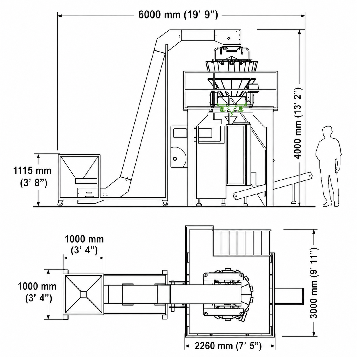 PS60 dimensions diagram